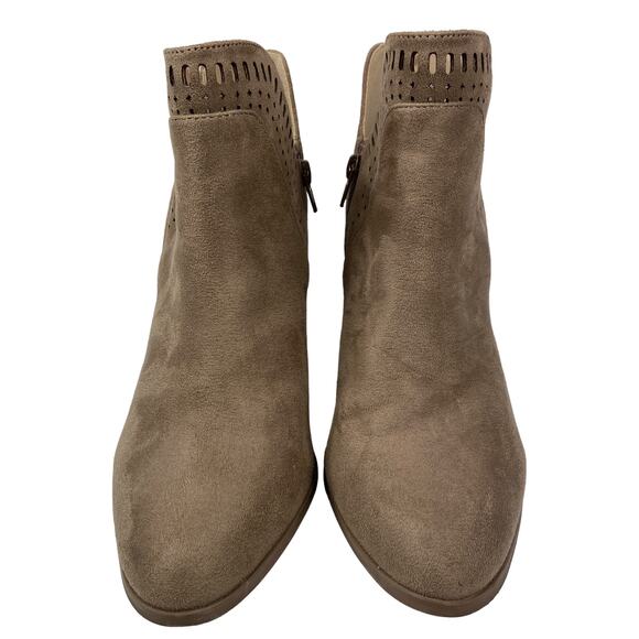 My Delicious Tan Heeled Booties size 8.5 - Picture 3 of 6